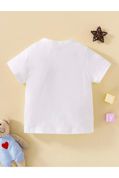 Machetta Παιδικό μπλουζάκι Unisex με στάμπα με στάμπες White Cat Meow