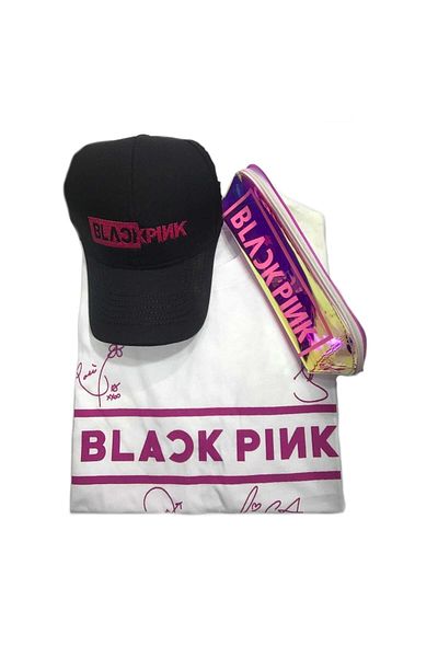 GC GÖKHAN CLUB Blackpink Unisex Owersize T-shirt Καπέλο Μολυβοθήκη Συνδυασμός