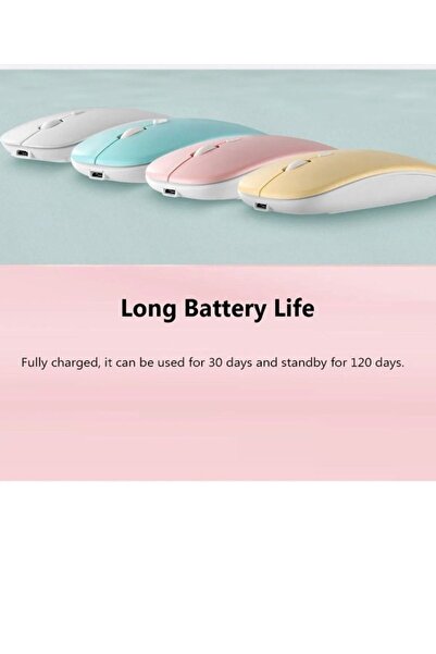 Alfa MEC Huawei Matepad T 10s 10.1 Inç Uyumlu Mouse Bluetooth Wireless Şarj Edilebilir Fare 2.4g