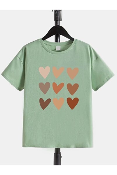 Machetta Παιδικό μπλουζάκι Multi Heart Printed Cotton Oversize