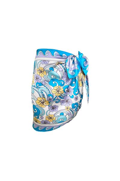 Bolder Hailey Blue Ethnic Short Pareo