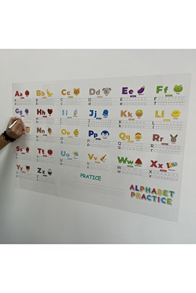 Akıllı Kağıt Alfabet englezesc cu caracteristică de aderență statică 56x100cm
