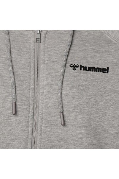hummel 921739-2006 Hummel Hmlwesley Zıp Hoodıe Erkek Sweat GREY MELANGE