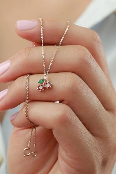 Silvano Jewelry 925 Ayar Gümüş Kiraz Kolye
