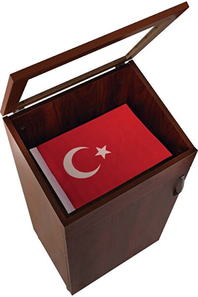 Panda 85x50x35 Suntalem Bayrak Dolabı Camlı Kapaklı Bayrak Dolap