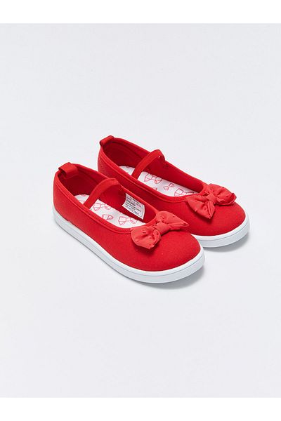 LC Waikiki Girl's Ballerina Flats with Bow Detail