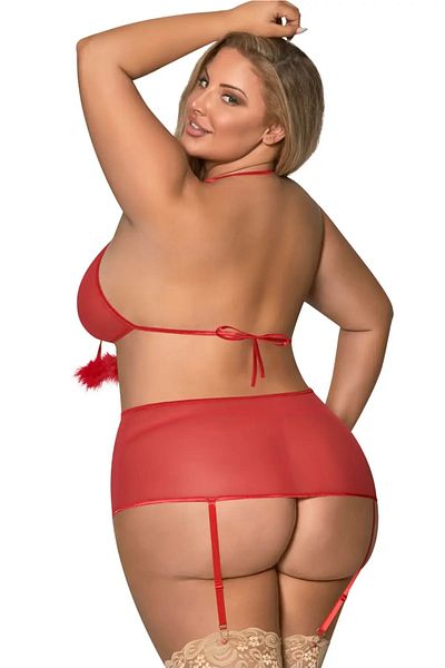 Tina Wear 51202 Cămașă de noapte roșie de mărime mare