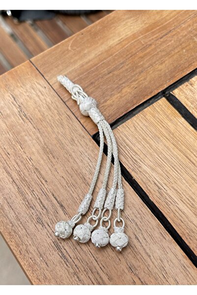 KAZZAZE أربع مسبحة فضية كلاسيكية من Kazaziye مع شرابة