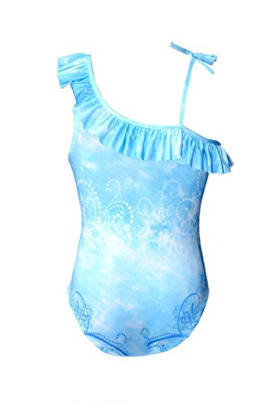 Rs Ramuni Kız Çocuk Mayo Elsa Ve Anna Desenli Dijital Baskılı Deniz Havuz Mayosu