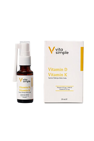 VitaSimple Vitamin D3 K2 Içeren Takviye Edici Gıda Sprey 20 ml