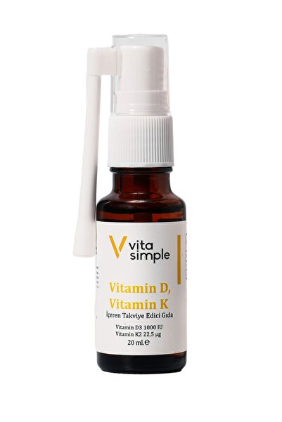 VitaSimple Vitamin D3 K2 Içeren Takviye Edici Gıda Sprey 20 ml