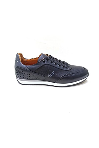 MARCOMEN Siyah Deri Erkek Sneaker Ayakkabı