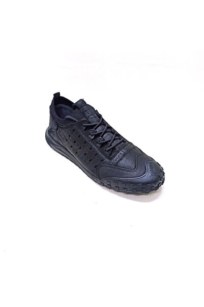MARCOMEN Siyah Deri Erkek Sneaker Ayakkabı