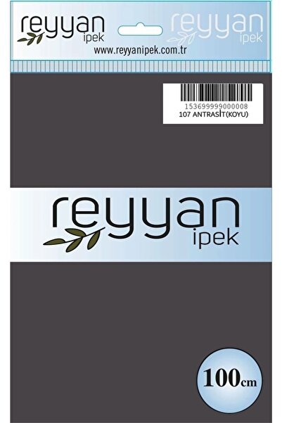 REYYAN Düz Renk Poşetli Yazma 100 Cm Koyu Antrasit 107