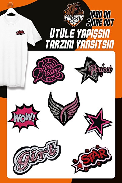 FANTASTIC ARMA Set de armă țesută care se lipsește cu fier de călcat Patch Patch Girl Model