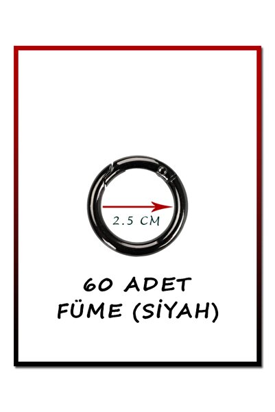 Aklar Malzeme مجموعة حلقات زنبركية سوداء قابلة للطي مكونة من 60 قطعة