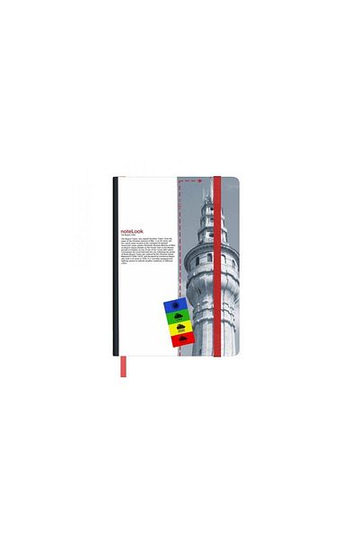 Scrikss Towers Of Istanbul White Tower Notebook - A6 Striped