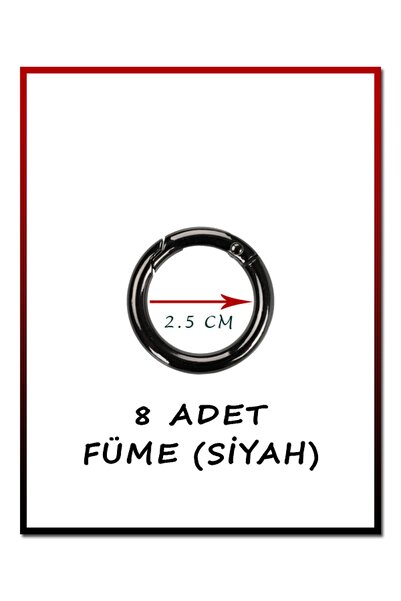 Aklar Malzeme مجموعة حلقات زنبركية سوداء قابلة للطي مكونة من 8 قطع