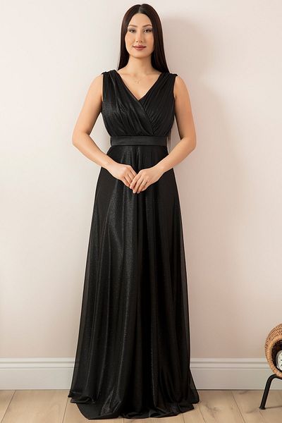 PULLIMM Rochie din tul argintiu cu mâneci zero 13419