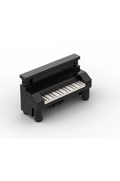 LEGO Custom Moc Mini Figure Toy - Original Accessory, City City Black Piano