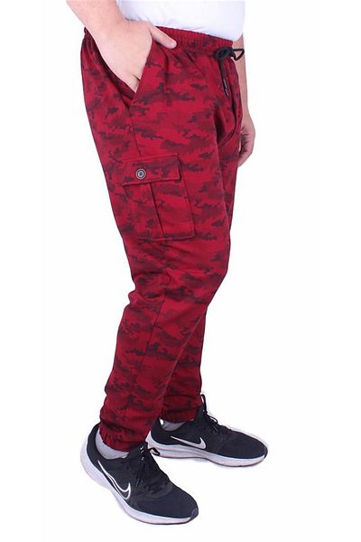 Starbattal Φούτερ Battal Size 2ip Lycra Honeycomb Camouflage 23502 Claret Red