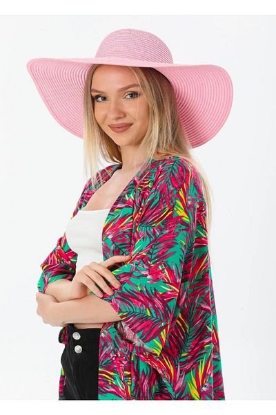 laviyonsa Straw Flared Beach Hat