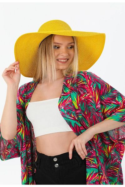 laviyonsa Straw Flared Beach Hat