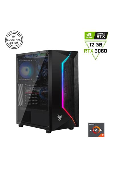 MSI Amd Ryzen7 5700x/ Rtx 3060 / 16gb Ddr4 / 500gb 3100-2600 Mb/s M2 Ssd/ Gam...