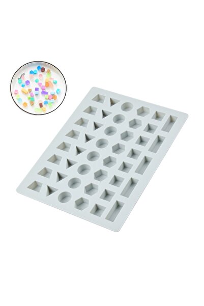 Getshop Epoksi Geometrik Şekiller Minyatür Jelibon Sugarcraft Silikon Kalıbı ...