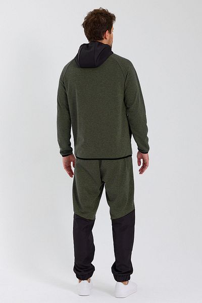 Adams Νέο Σετ ανδρικής φόρμας με κουκούλα Shield Khaki