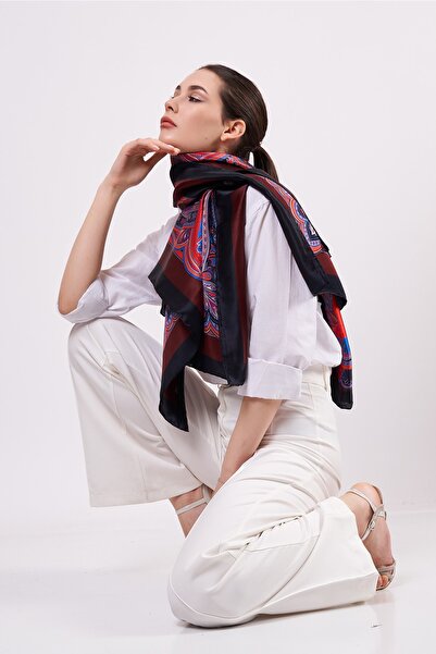 Nomads Felt Pure Silk Shawl Scarf| 140 cm| Etro Pattern 4