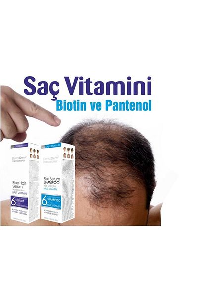 DermaDerm Vitamin Hair Care - Blue Shampoo 250 ml