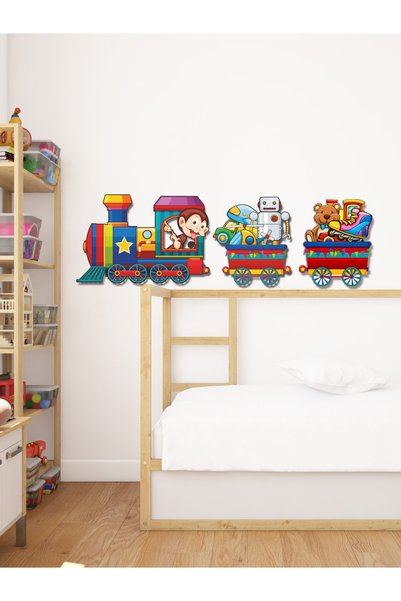HYL Çocuk Odası Duvar Dekoru Tren Uv Baskı Mdf (sticker Değildir)