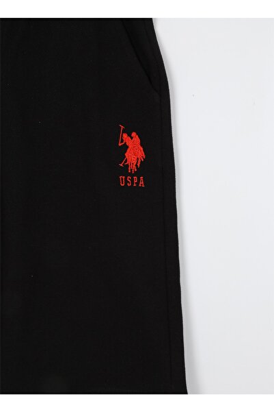 U.S. Polo Assn. Bağlamalı Bel Standart Siyah Erkek Çocuk Şort Gunderıy023