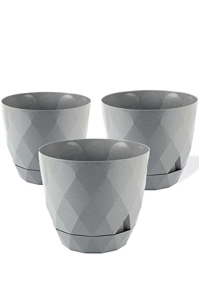 TEMMUZ HOME Karasu Plastik 3 Adet Yakamoz No 2 Kaktüs Ve Çiçek Saksı Seti. 1....