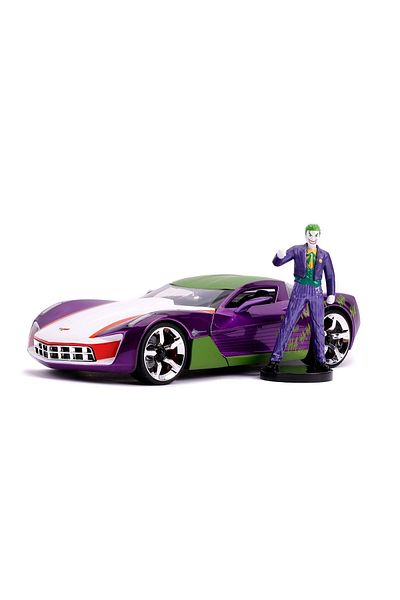 Simba Masinute Metalica Chevy Corvette Stingray 2009 Si Figurina Joker Scara 1:24