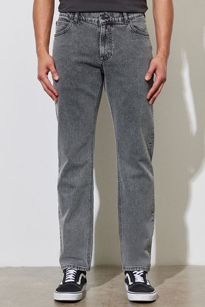 Lee West Relaxed Straight Fit Regular Waist Gray Stretch Jean Jeans