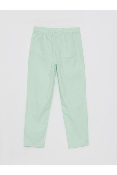 LC Waikiki Basic Poplin Girl's Trousers with Elastic Waist
