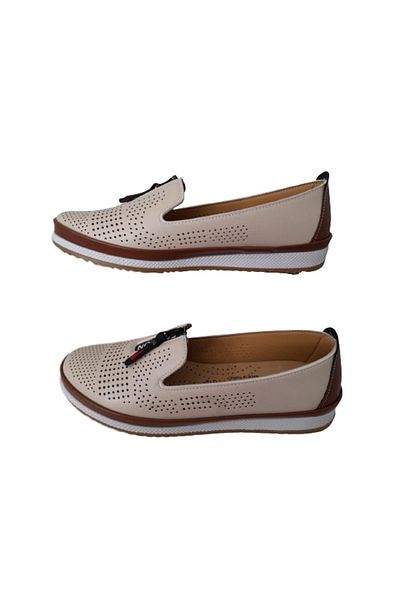 Ayzen Women's Beige Orthopedic Sole Stylish and Comfortable Daily Ballerinas