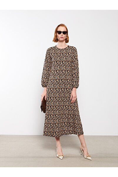 LC Waikiki Γυναικείο φόρεμα με μακρυμάνικο λαιμόκοψη