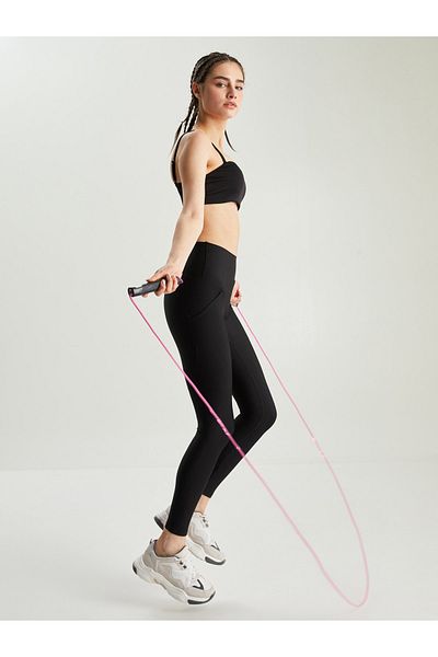 LC Waikiki Women's Elastic Waist Plain Sports Tights