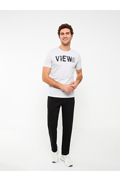 LC Waikiki Bedrucktes Herren-T-Shirt aus gekämmter Baumwolle – Rundhalsausschnitt, kurze Ärmel