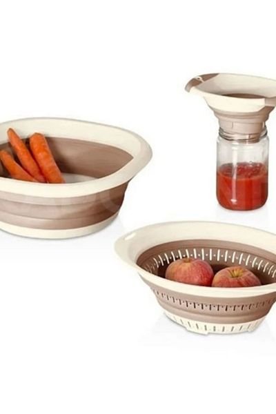 VİP AHMET Beach Accordion, Folding 3-Piece Kitchen Set Vp -156