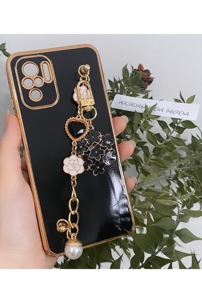 Aksesuarda Moda Redmi Note 10 -note 10s Uyumlu Çiçekli Taşlı Incili El Geçmel...