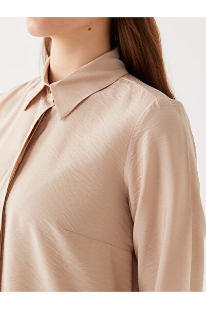 LC Waikiki Inggalléros sima, hosszú ujjú női tunika