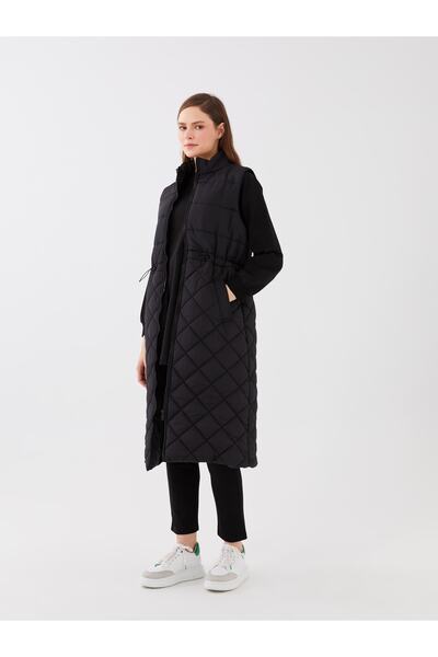 LC Waikiki Vestă de damă cu model matlasată cu guler vertical