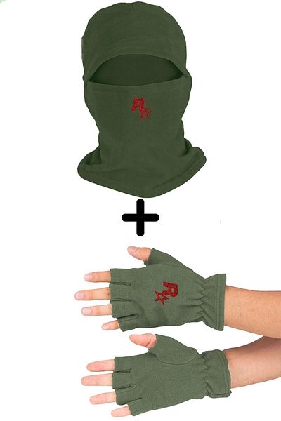 herotasarım Σετ γάντια Rockstar Fleece Cut - Balaclava Bll3708