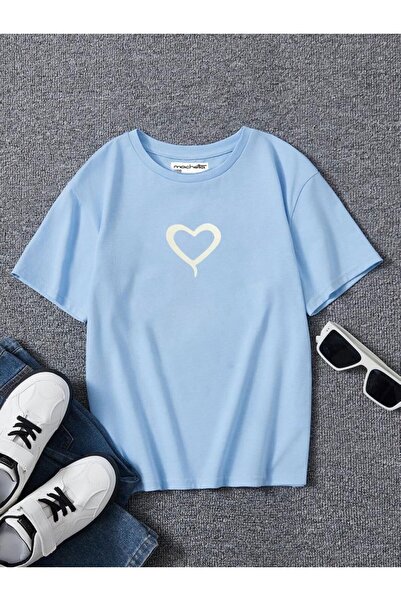 Keywest Kids Tiny Heart Printed Oversize Children's T-shirt