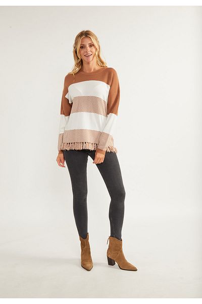 USHA FESTIVAL Oversize Strick Pullover carnea