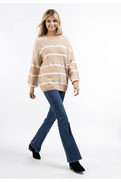 USHA FESTIVAL Oversize Strick Pullover carnea